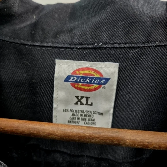 Dickies Shirt Mens XL Black Short Sleeve Button Up Shop Mechanic Workwear - Picture 3 of 10